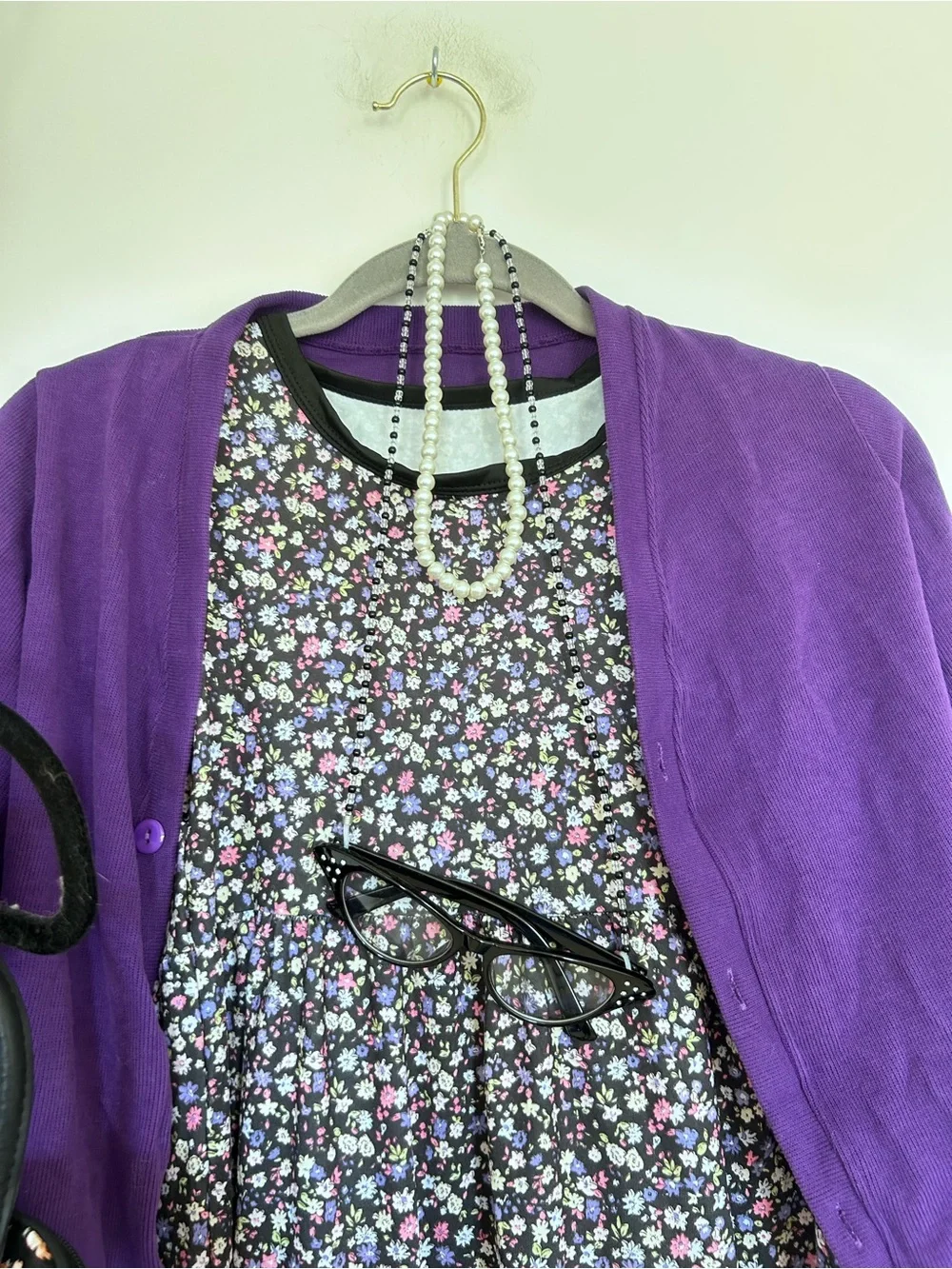 Children’s Grandma Old Lady 100 Days of School Halloween Dress Up Costume 8-10Y